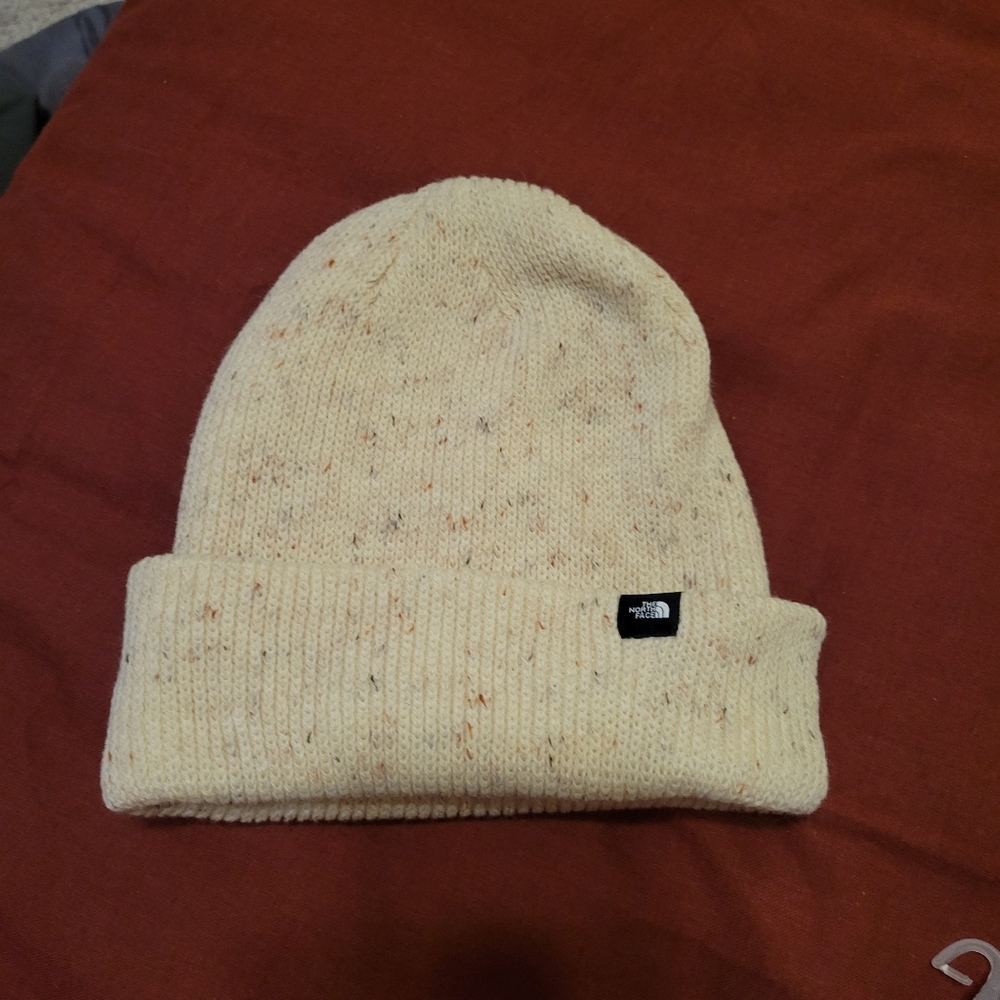 Cream North Face Hat
